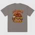 Thanksgiving Negotiations oversized faded t-shirt in Faded Grey, front view