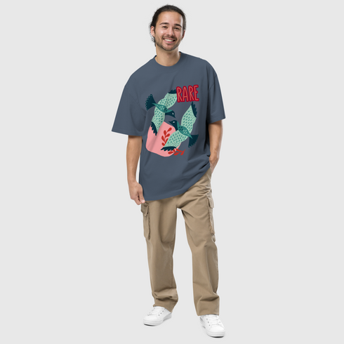 Oversized Rare faded t-shirt, streetwear by Urban Hideout