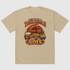 Thanksgiving Negotiations oversized faded t-shirt in Faded Khaki, front view