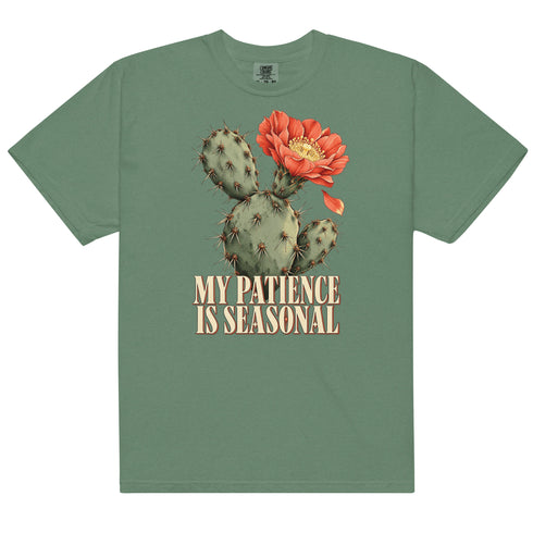 My Patience Is Seasonal t-shirt, streetwear by Urban Hideout